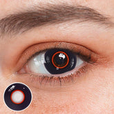 Cosplay Circle Line Black Red Coloured Contact Lenses - BEAUEYE (UK)